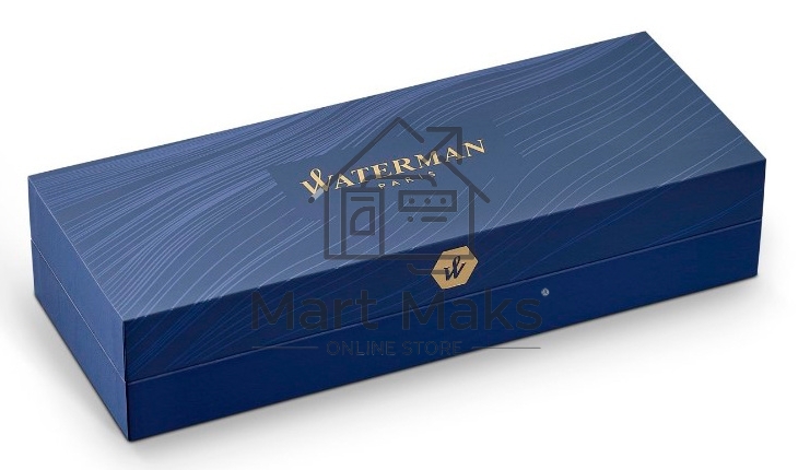 Ручка шариковая Waterman Carene (CWS0293950) Black ST M, синие чернила, подарочная коробка