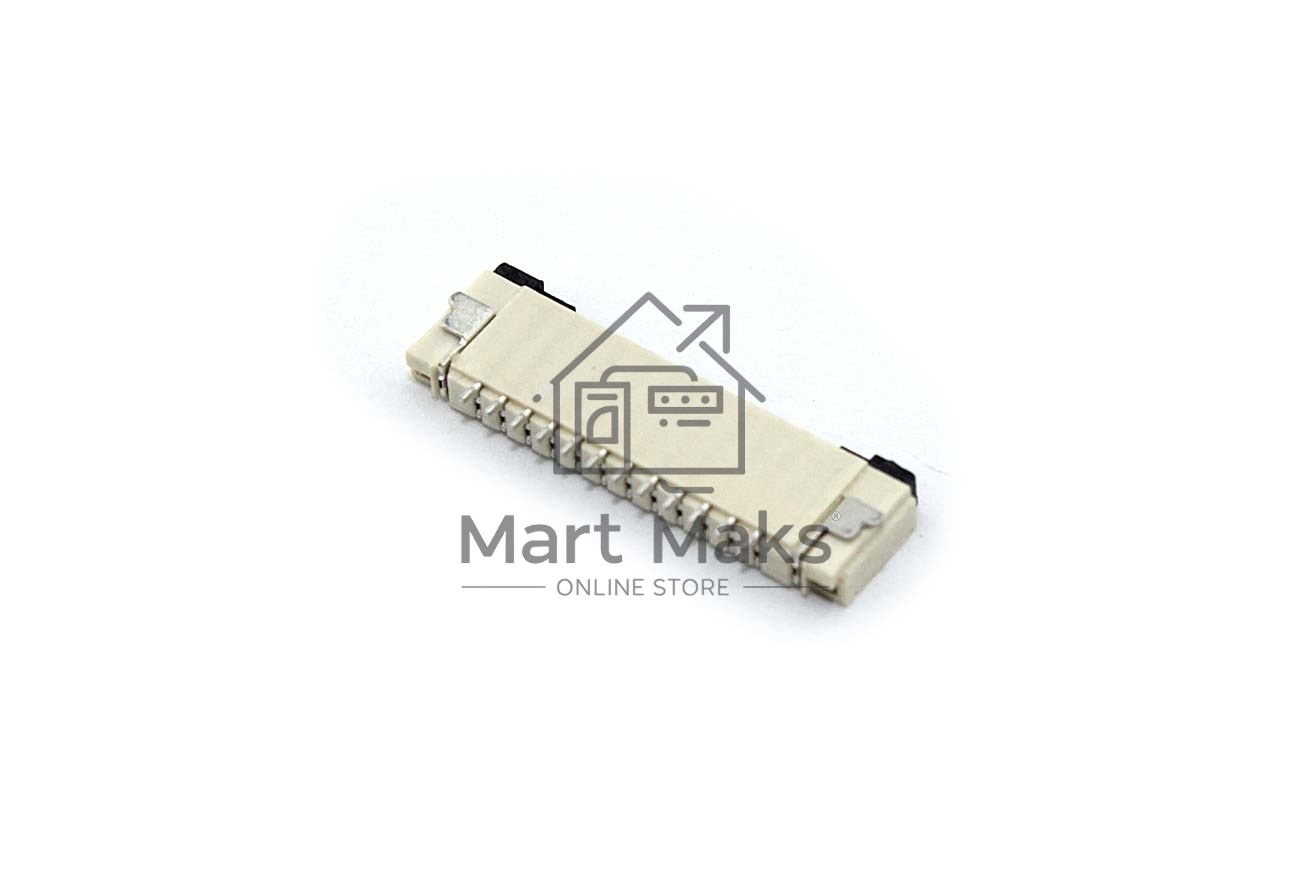 Разъем FPC Flip-Lock 1010-12RLGF 12 pin высота 1мм шаг 1мм