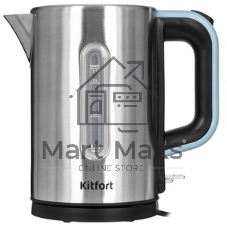 Чайник электрический Kitfort КТ-8703 1.7л. 2200Вт нержавеющая сталь/черный корпус: нерж.сталь/пластик