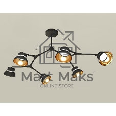 Светильник Ambrella light XB9056101/6 SBK/PYG/CL черный песок/золото желтое полированное/прозрачный GX53 (C9056, N8145)