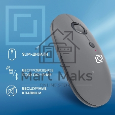 Мышь беспроводная Oklick 409MW графитовый, 1600 dpi, радиоканал, Bluetooth, USB, кнопки - 4