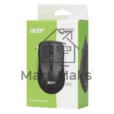 Мышь проводная Acer OMW136 черный, 1200 dpi, USB, кнопки - 3