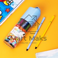 Фломастеры Deli EC156-24 ColoRun 24 цвета, пластиковая туба