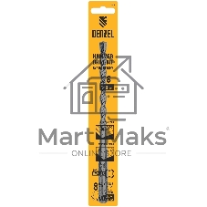 Бур по бетону Denzel двойная спираль, Cobalt W-tip, 8x160 мм, SDS PLUS