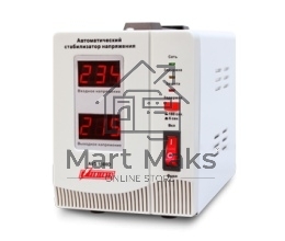 Стабилизатор напряжения Powerman AVS-D Voltage Regulator 1000VA, Digital Indication, 2x Schuko Outlets, 1m Power Cord, 230V, 1 year warranty, White