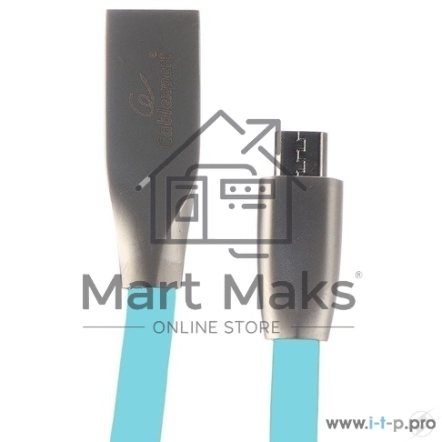 Кабель USB 2.0 Cablexpert CC-G-mUSB01Bl-1M, AM/microB, серия Gold, длина 1м, синий, блистер