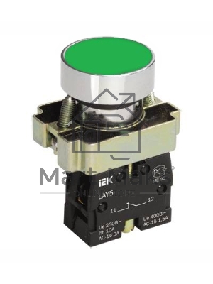 Кнопка LAY5-BA31 без подсветки зел. 1з ИЭК BBT60-BA-K06