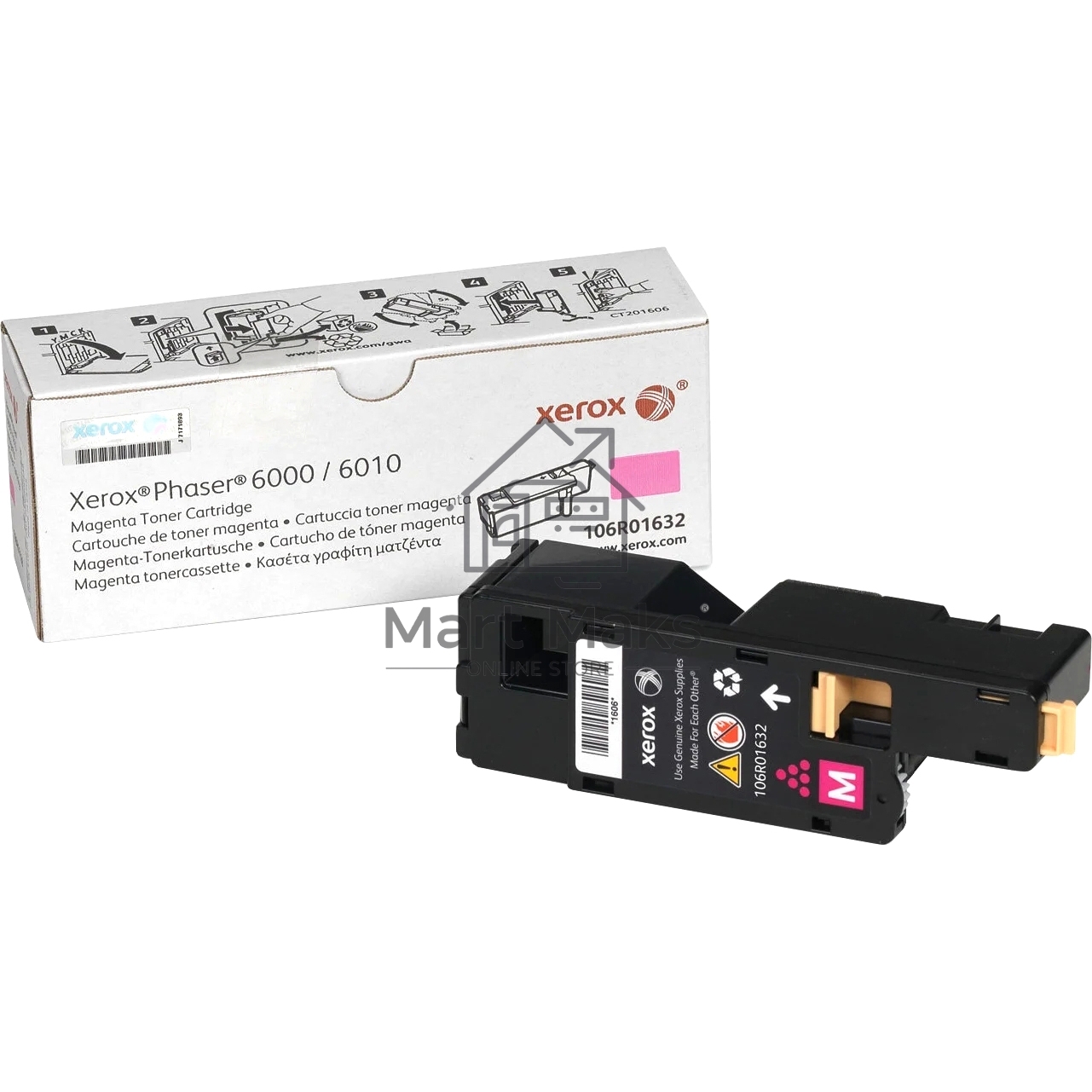 Картридж лазерный Xerox 106R01632 пурпурный для Xerox Ph 6000/6010N/WC 6015 (1000 стр.)(Channels)