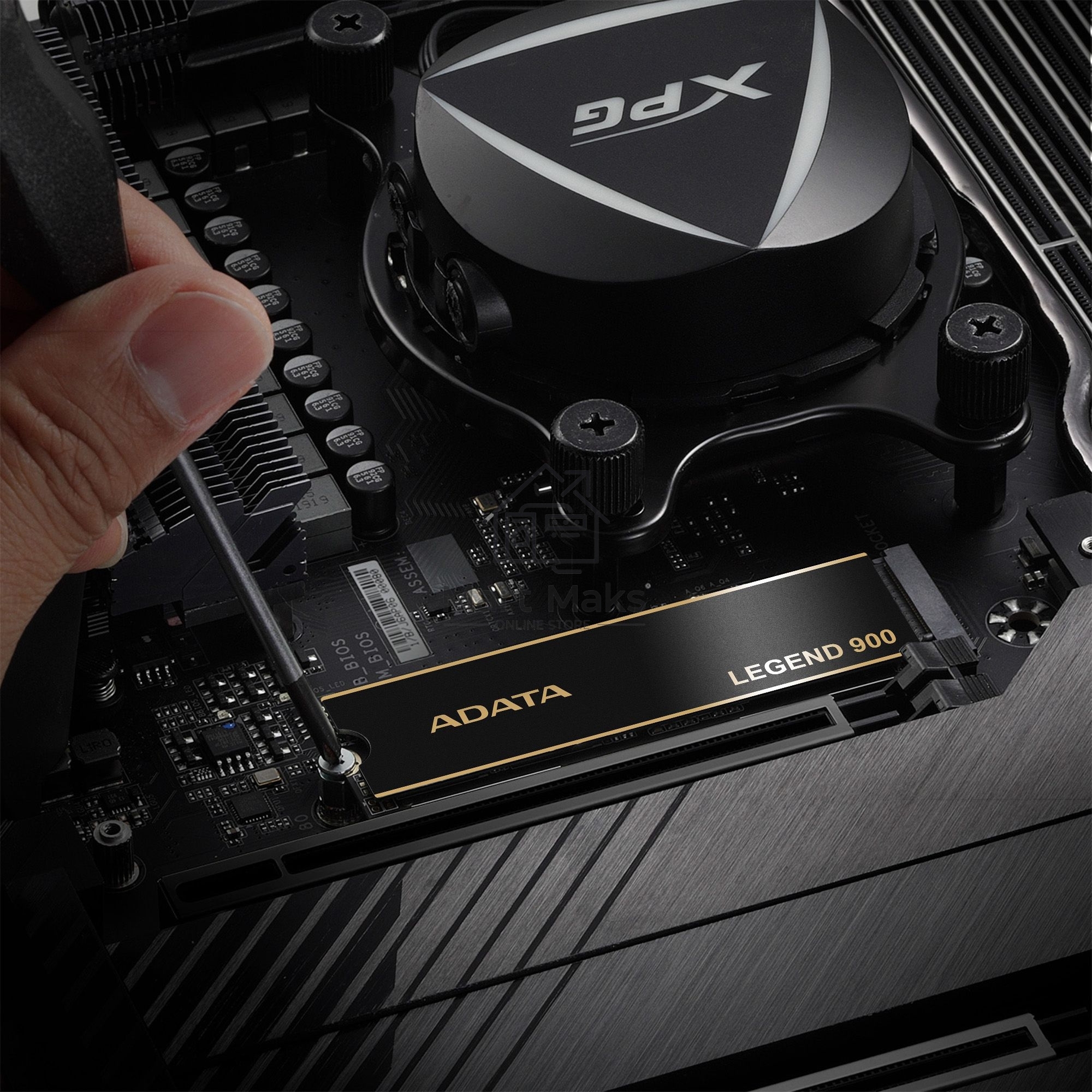 Накопитель SSD ADATA LEGEND 900, 512Gb, PCIe 4.0 x4, M.2 2280, NVMe, R/W 6200/2300, с радиатором