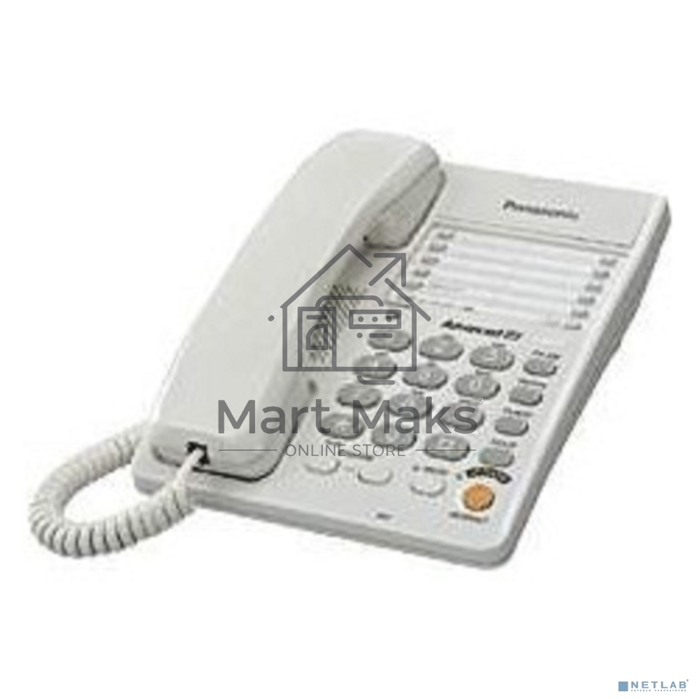 Телефон проводной Panasonic KX-TS2363RUW белый однокноп.набор 20 ном., спикерфон, автодозвон