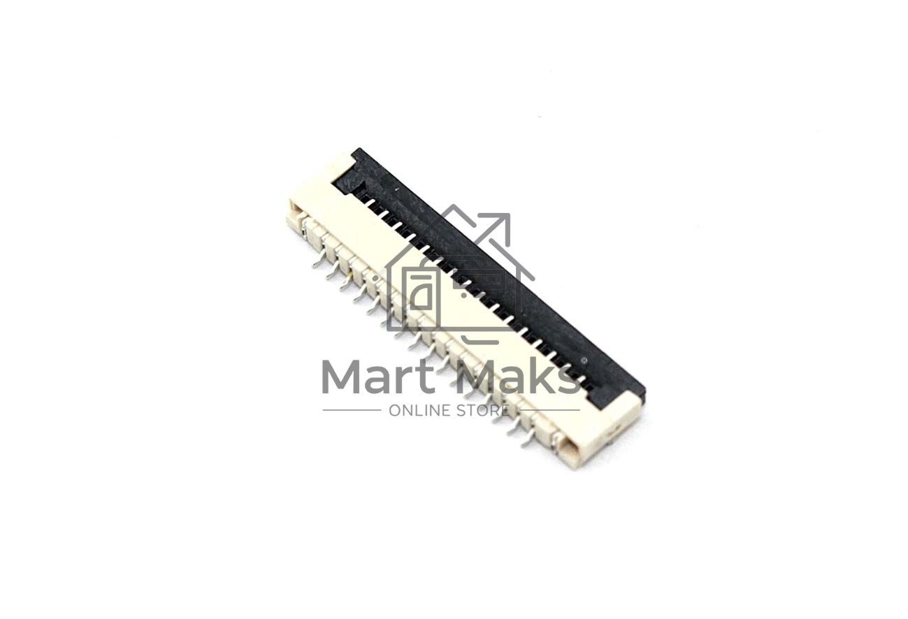 Разъем FPC Flip-Lock 1010-16RLGF 16 pin высота 1мм шаг 1мм