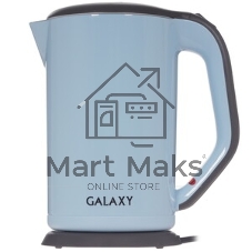 Электрочайник Galaxy GL 0330 голубой, 1.7 л, 2000 Вт, скрытый нагревательный элемент