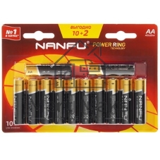 Батарейка щелочная AA Nanfu (10+2шт.)