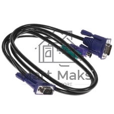 Кабель D-Link DKVM-CB/B1AКабель KVM длиной 1,8 м с разъемами VGA и PS/2