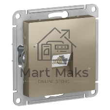 Механизм розетки компьютерной AtlasDesign RJ45 шампань SchE ATN000583