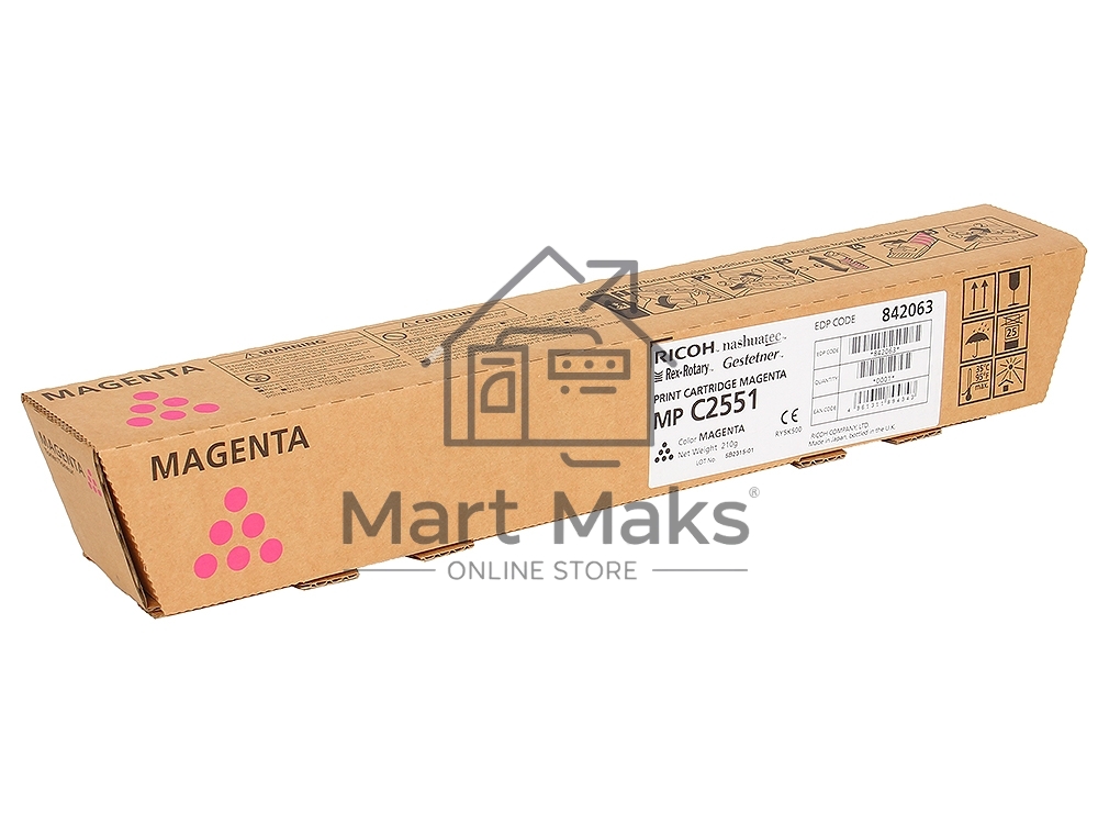 Картридж лазерный Ricoh 841506/842063 тип MPC2551HE малиновый для Aficio MP C2051/C2551, (9500стр.)