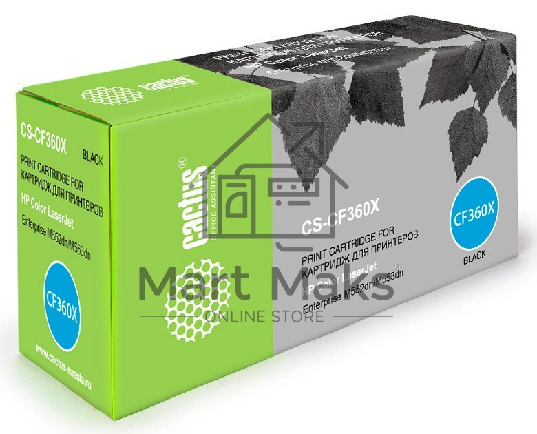 Картридж лазерный Cactus CS-CF360X черный (12500 стр.) для HP CLJ M552dn/M553dn/M553N/M553x