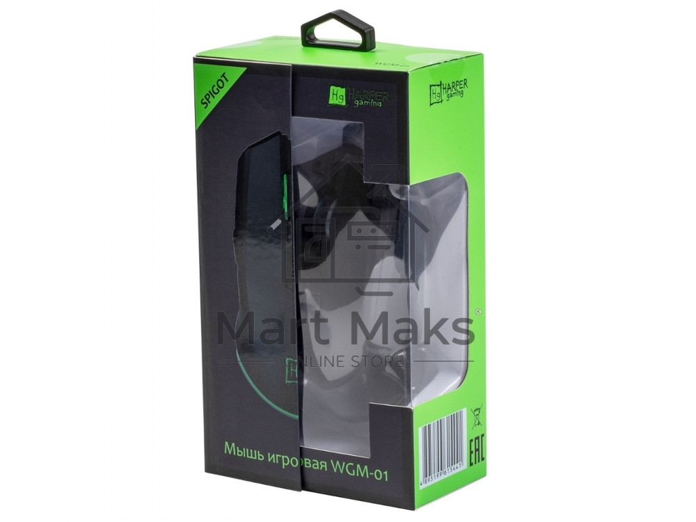 Мышь беспроводная Harper Gaming Spigot WGM-01 черный, 4000 dpi, радиоканал, USB, кнопки - 7