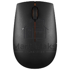 Мышь беспроводная Lenovo 300 черный, 1000 dpi, радиоканал, USB, кнопки - 3