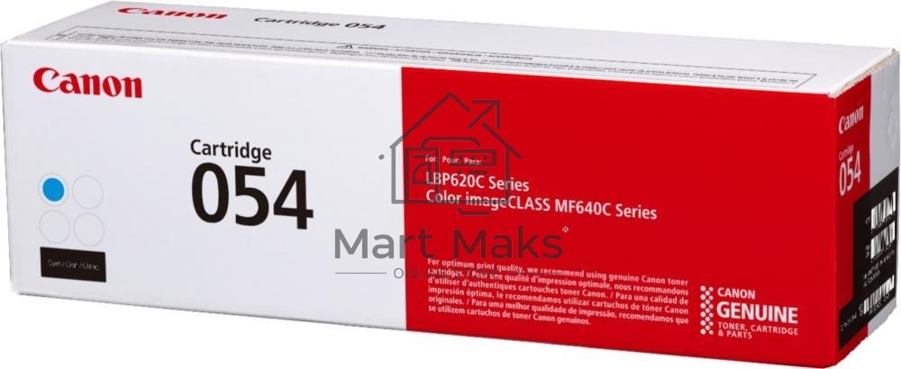 Картридж лазерный Canon 054 C (3023C002) голубой (1200 стр.) для Canon MF645Cx/MF643Cdw/MF641Cw/LBP623Cdw/621Cw