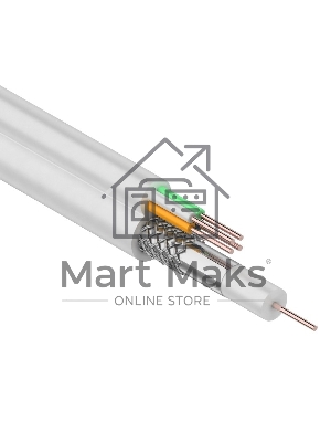 Кабель ККСВ-В+4х0,5 мм (бухта 100 м) белый Rexant