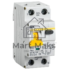 Выключатель автоматический дифференциального тока 2п (1P+N) C 16А 30мА тип A 6кА АВДТ-32 IEK MAD22-5-016-C-30