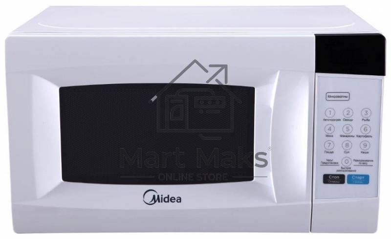 Микроволновая печь Midea EM720CKE белый, 20 л, 700 Вт, переключатели - сенсор