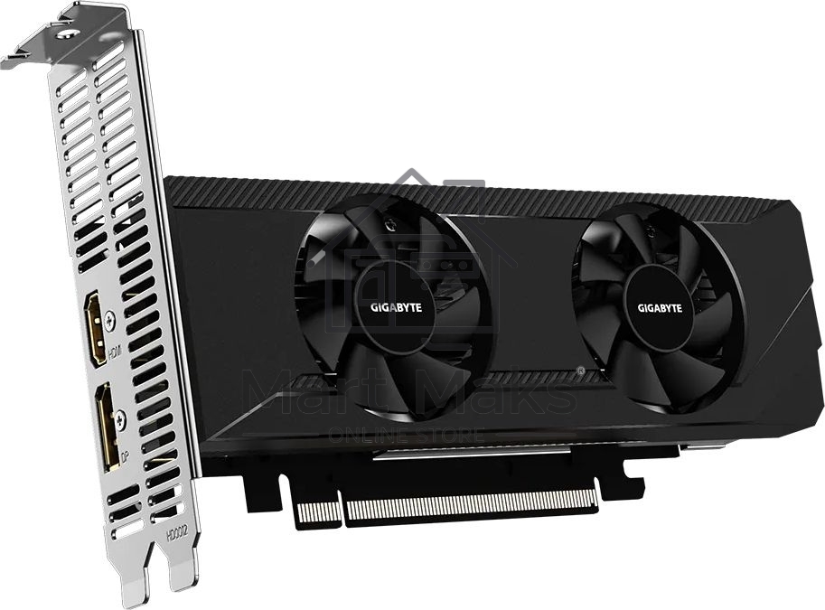 Видеокарта Gigabyte PCI-E 4.0 GV-R64D6-4GL AMD Radeon RX 6400 4096Mb 64 GDDR6 2039/16000 HDMIx1 DPx1 HDCP Ret low profile