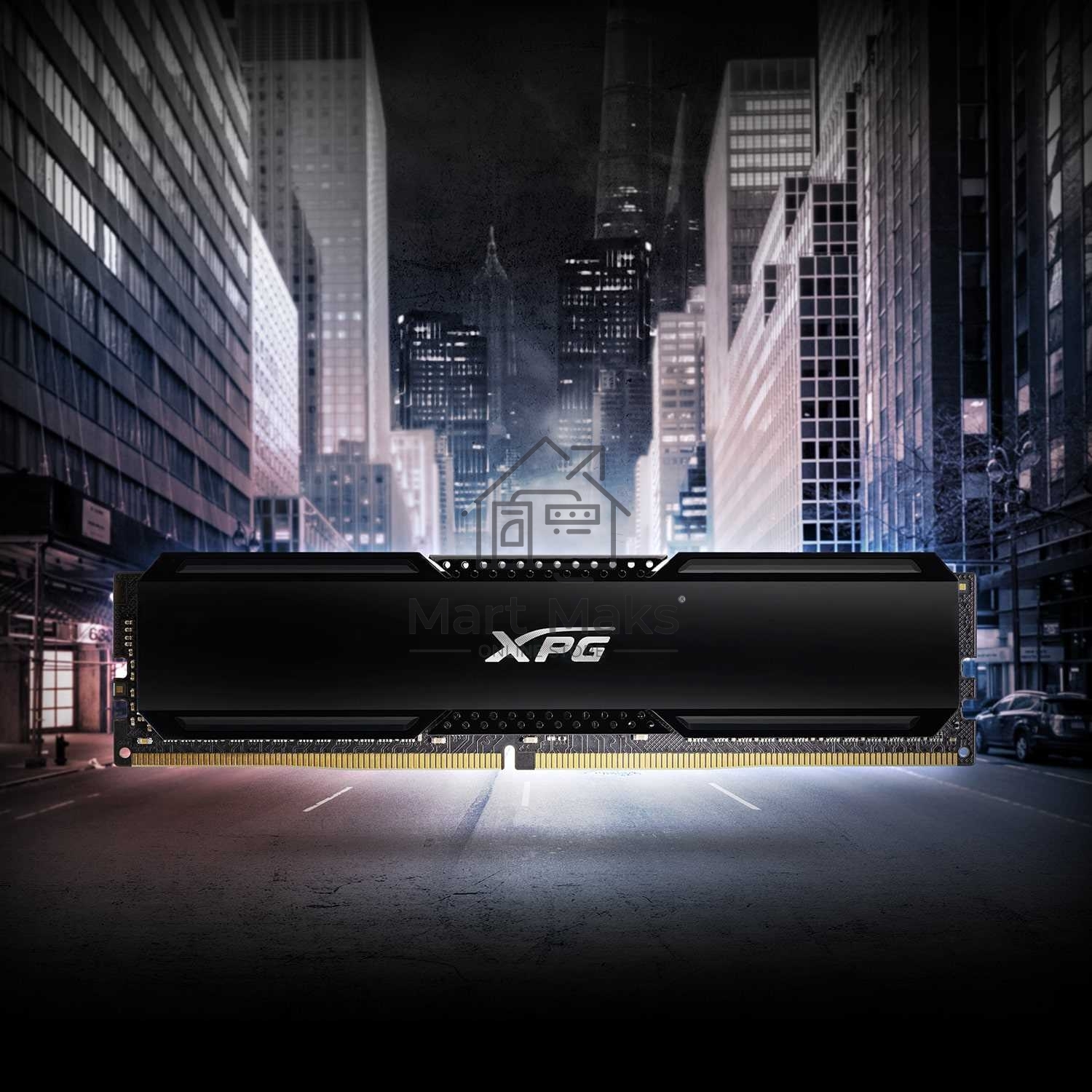 Оперативная память ADATA XPG Gammix D20, DDR4, 8GB (1x8GB), 3200MHz, CL16, UDIMM, с радиатором, черный