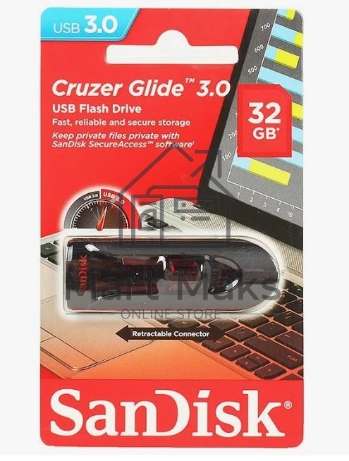 Флешка USB R/W R/W Sandisk 32Gb Cruzer Glide SDCZ600-032G-G35 USB3.0 черный
