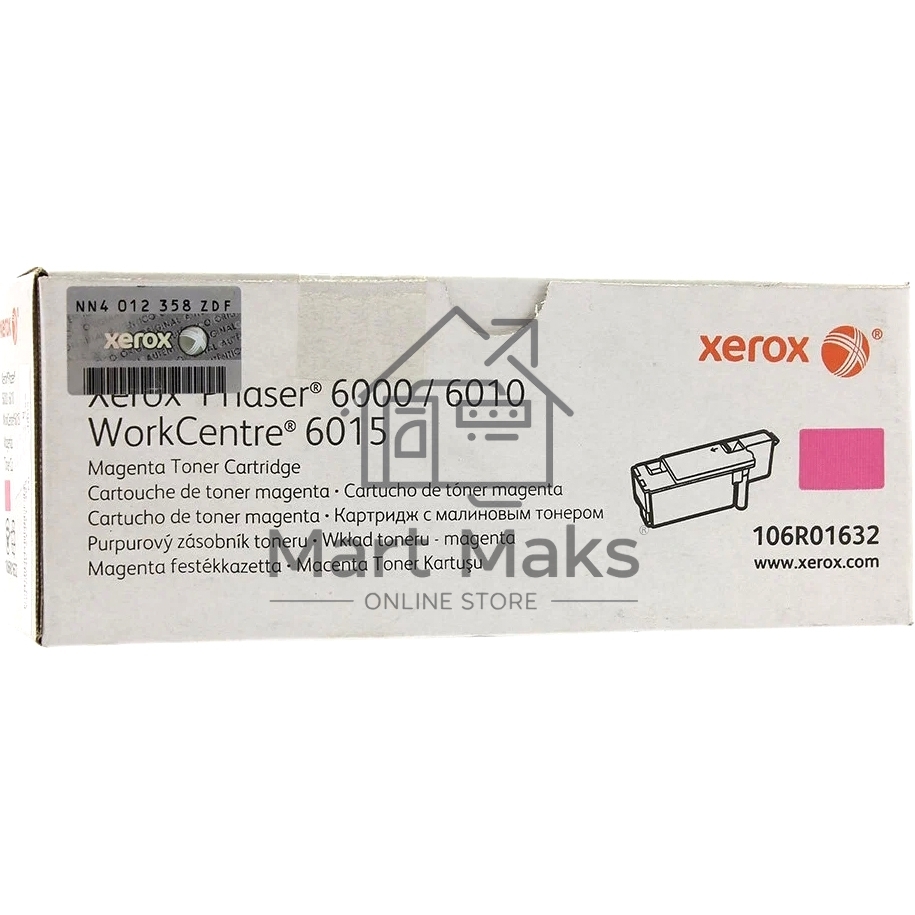 Картридж лазерный Xerox 106R01632 пурпурный для Xerox Ph 6000/6010N/WC 6015 (1000 стр.)(Channels)