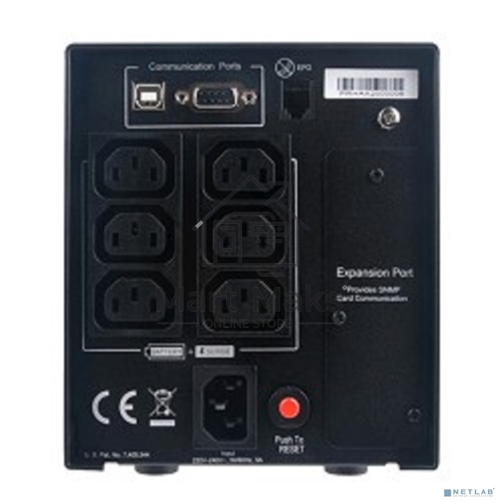 Источник бесперебойного питания CyberPower PR750ELCD 750VA/675W USB/RJ11/45 (6 IEC)