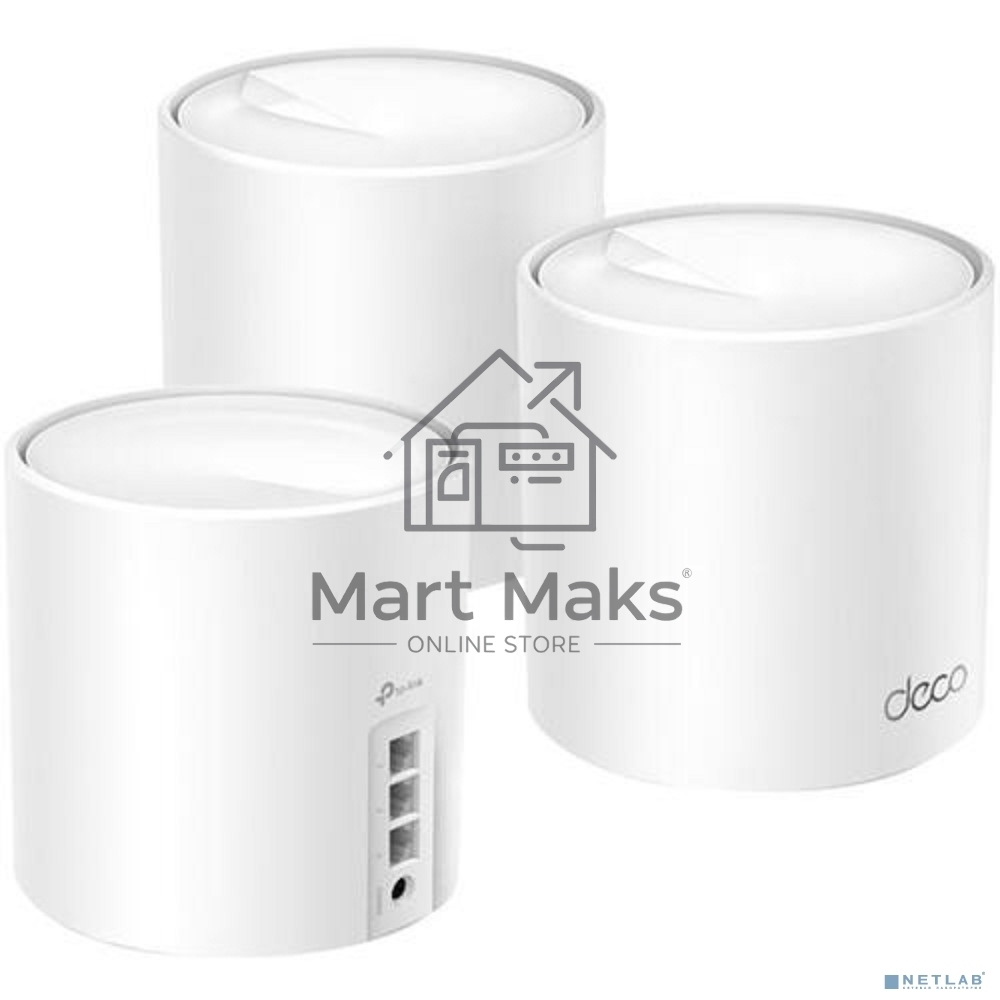Бесшовный Mesh роутер TP-Link Deco X50(3-Pack) AX3000 10/100/1000BASE-TX (упак.:3шт)