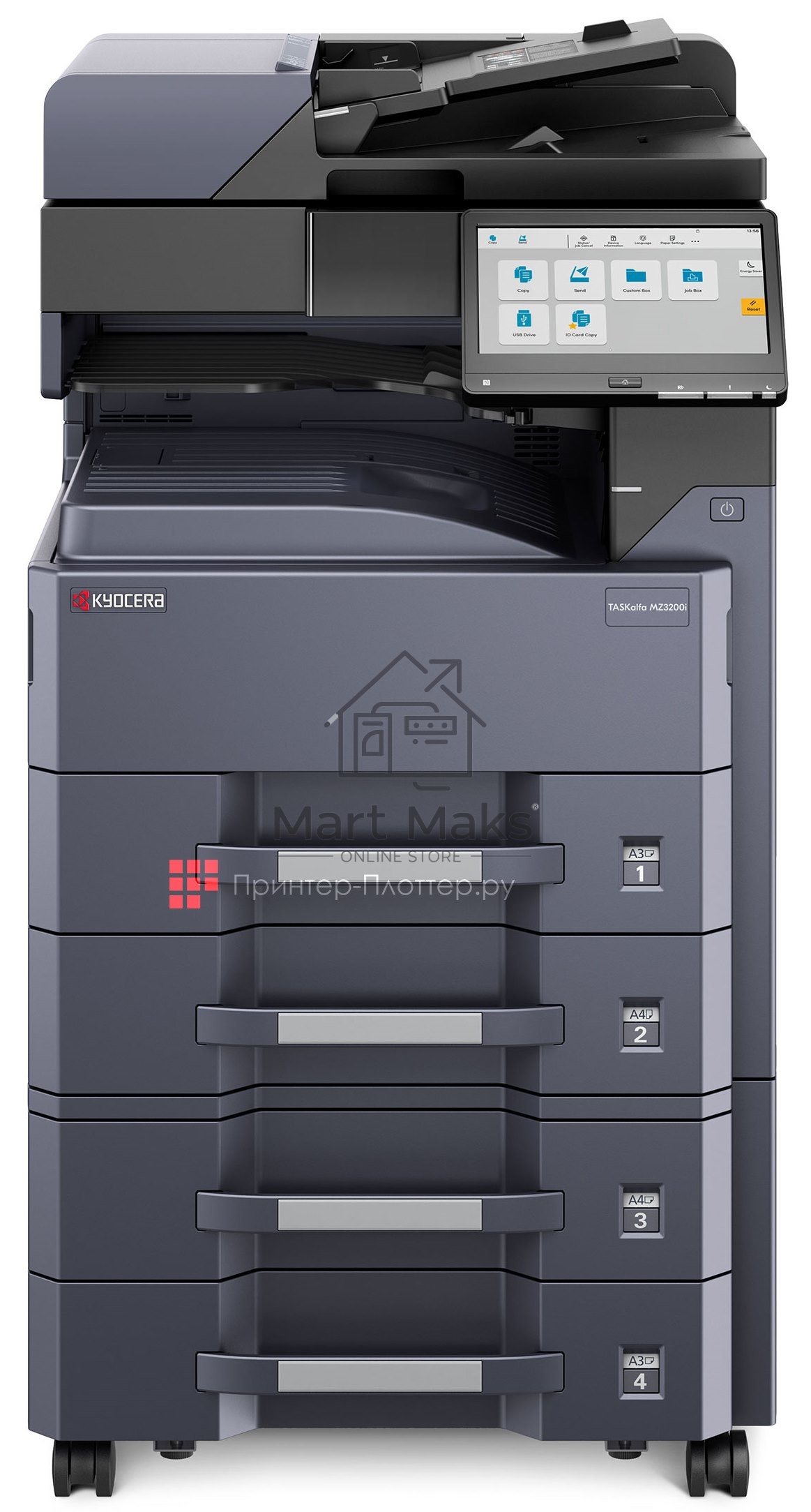 МФУ лазерный Kyocera TASKalfa MZ3200i (1102ZT3NL0), A3, ч/б, печ. до 32 стр/мин. (А4) до 17 стр/мин. (А3), 1200 x 1200 dpi (печать) 600 x 600 DPI (скан.), USB, RJ-45, NFC, Air Print