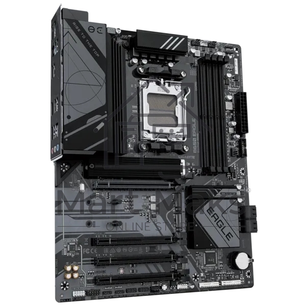 Материнская плата GIGABYTE B650 EAGLE, AM5, AMD B650, 4xDDR5, 4xSATA, 3xM.2, 1xPCI-E 4.0 x16, 1xHDMI, 1xDP, 2xUSB-C 3.2 Gen 1, 2xUSB-A 3.2 Gen 2, 6xUSB-A 2.0, 1x 1Gb LAN, 3x3.5 мм, 7.1, ATX