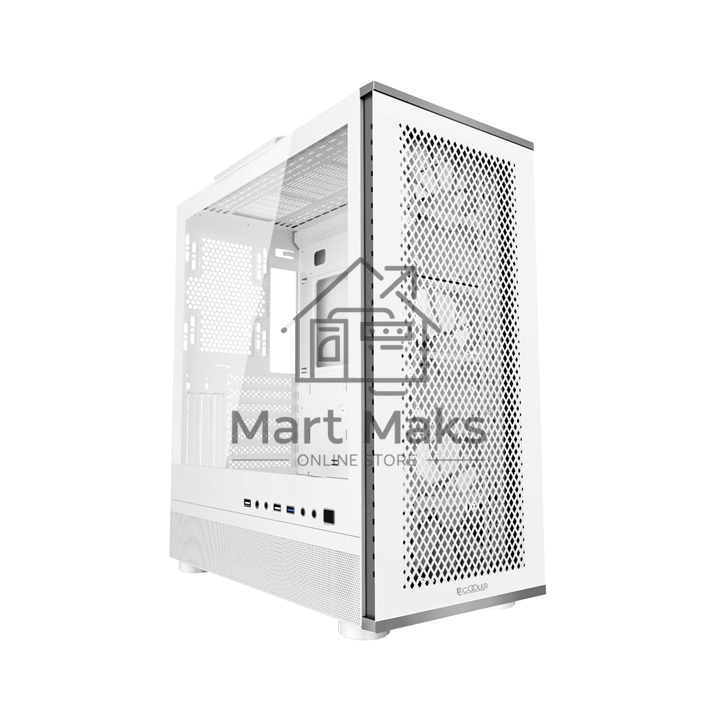 Компьютерный корпус  PCCooler ME200 MESH WH, Mesh Full Tower, белый, TG, SPCC, 3x120mm ARGB E-ATX, ATX, mATX, mITX 180/380/220mm 4x2.5