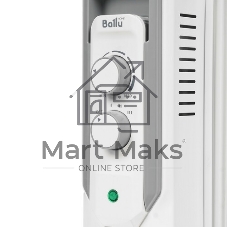 Обогреватель масляный Ballu CUBE BOH/CB-05W (5 секций), белый, 1000 Вт, 15 м2, механический термостат