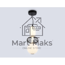 Подвесной светодиодный светильник Ambrella light LH11008 BK/FR черный/белый матовый 24W 3000K D220*570
