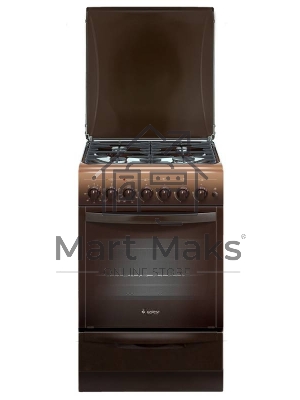 Плита комбинированная Gefest ПГЭ 5102-02 0001 коричневый, конфорок 4 газовых, духовка 55 л, 50 см x 85 см x 58.5 см