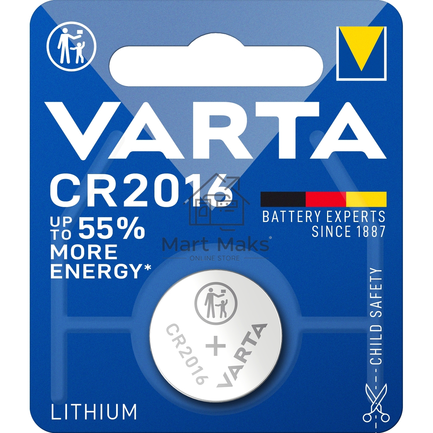Элемент питания VARTA ELECTRONICS CR 2016