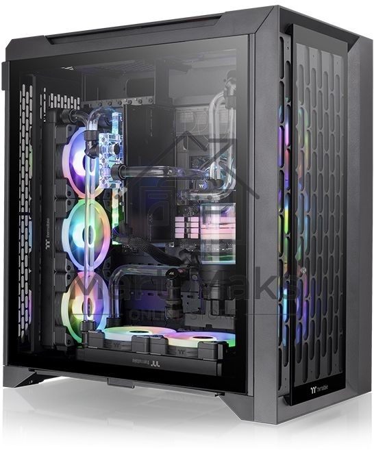Компьютерный корпус Thermaltake CTE C700 TG ARGB черный без БП ATX 3x140mm 2xUSB3.0 audio bott PSU