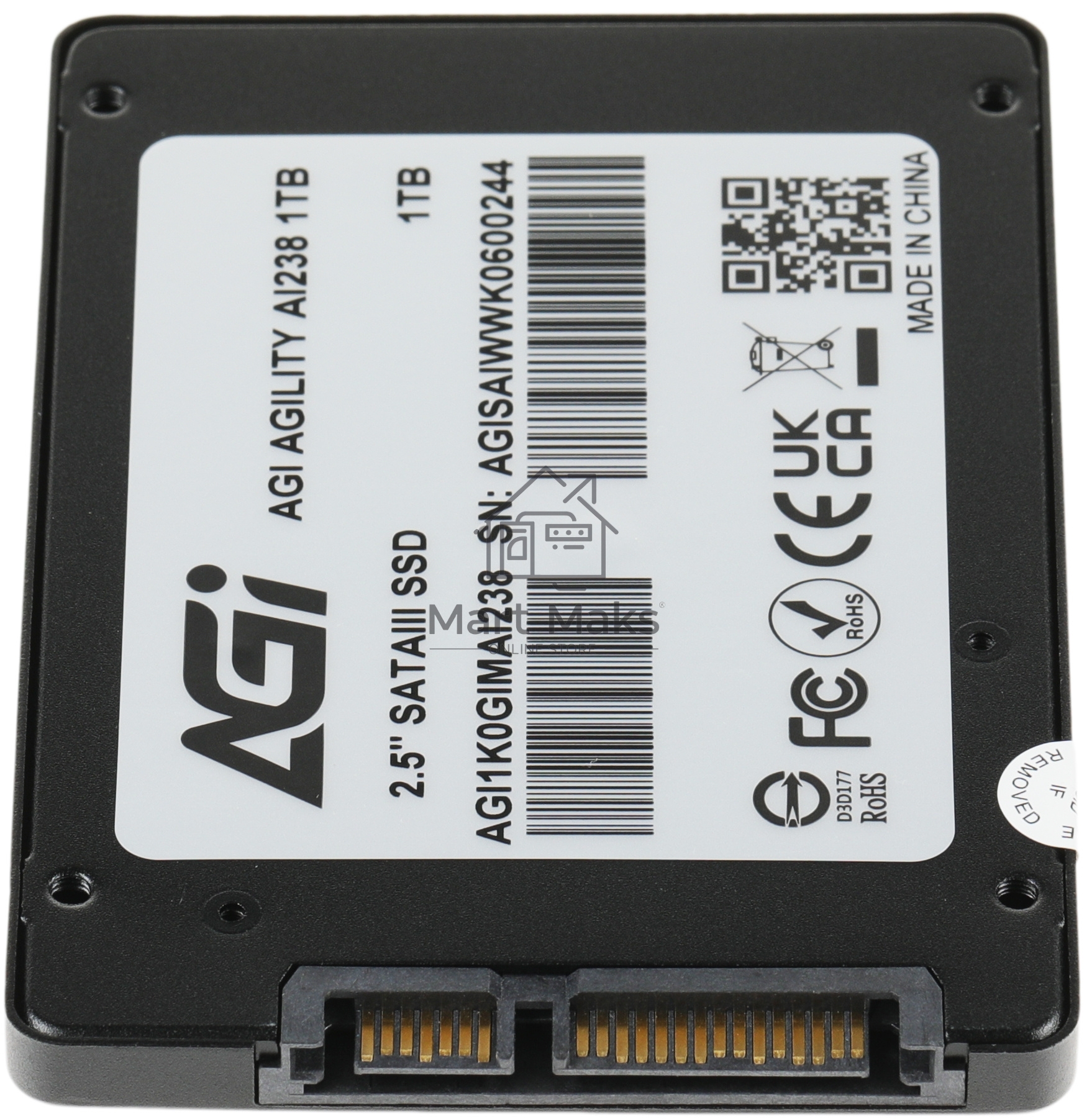 Накопитель SSD AGI AI238, 1Tb, SATA III, 2.5