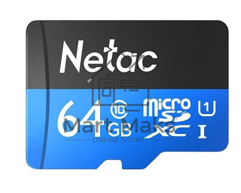 Флеш карта microSDHC 64GB Netac P500 <NT02P500STN-064G-S> (без SD адаптера) 80MB/s
