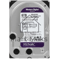 Жесткий диск Western Digital 6Tb SATA-IIISurveillance Purple (5400rpm) 256Mb 3.5