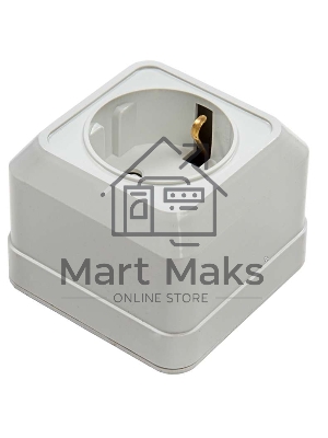 Розетка 1-м BOLLETO защ. шторки с заземл. накл. 7028х бел. ASD / IN HOME 4690612000954