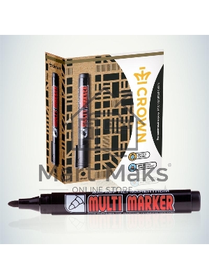 Маркер перманентный Crown Multi Marker, пулевидный 3мм, черный Б0048239