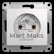Механизм розетки 1-м СП Glossa 16А IP20 без заземл. бел. SchE GSL000141