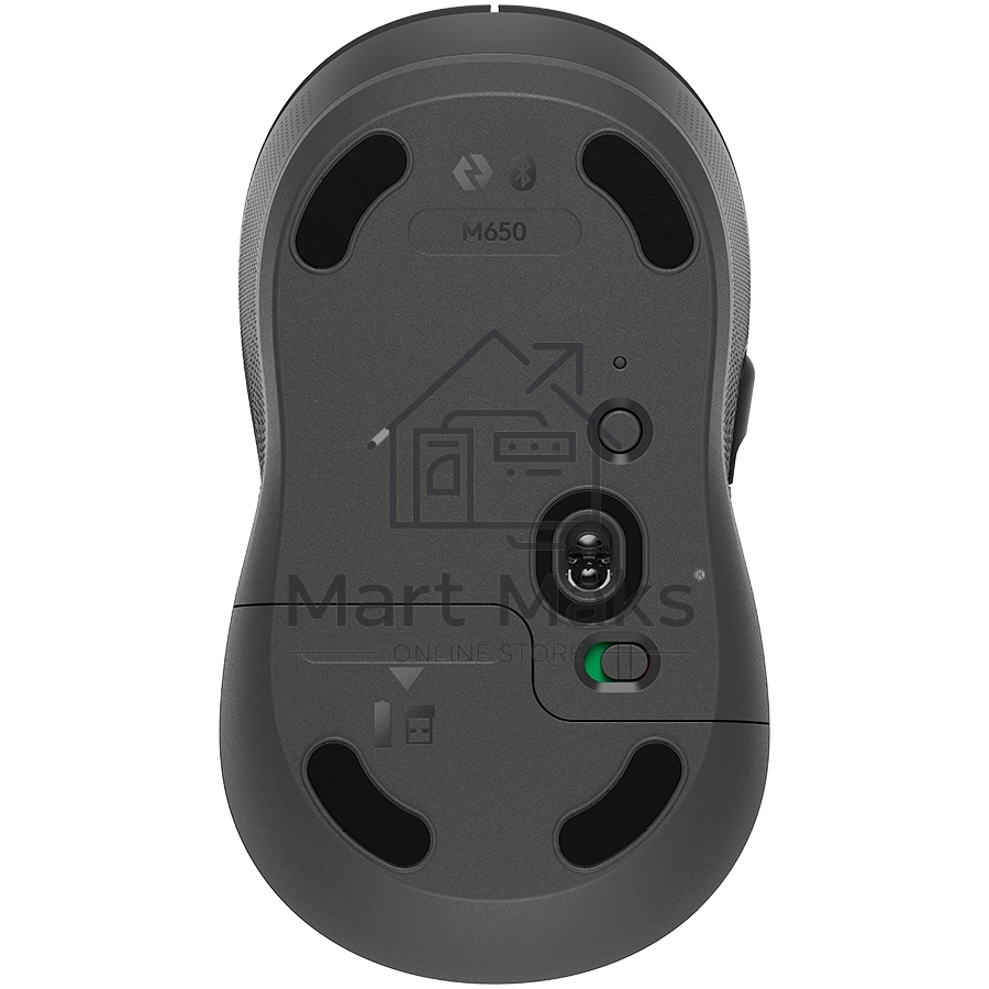 Мышь беспроводная Logitech Signature M650 графитовый, 4000 dpi, радиоканал, Bluetooth, USB, кнопки - 5