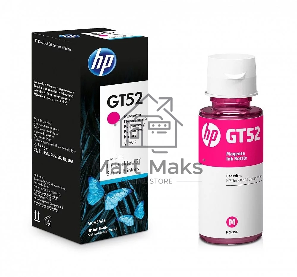 Картридж струйный HP GT52 M0H55AE пурпурный, 8000 стр. (70 мл), для HP DJ GT 5810/5820