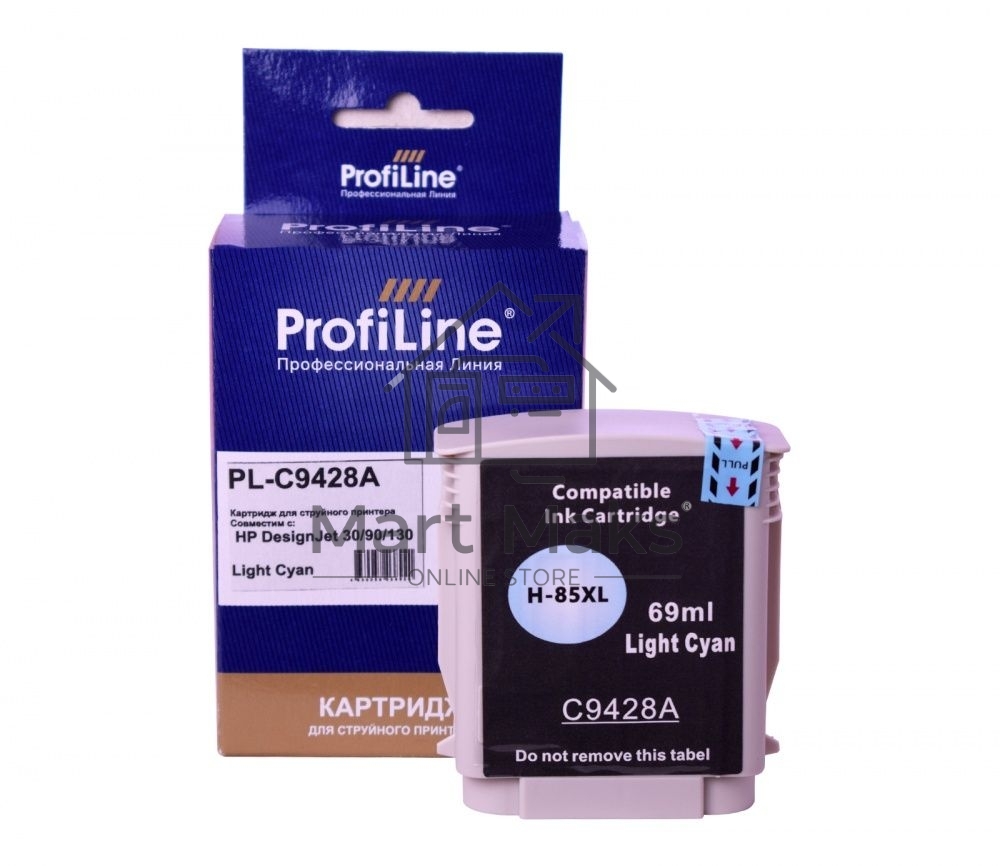 Картридж струйный ProfiLine PL-C9428A (№85) для принтеров HP DesignJet 30/90/130 с чернилами Light Cyan